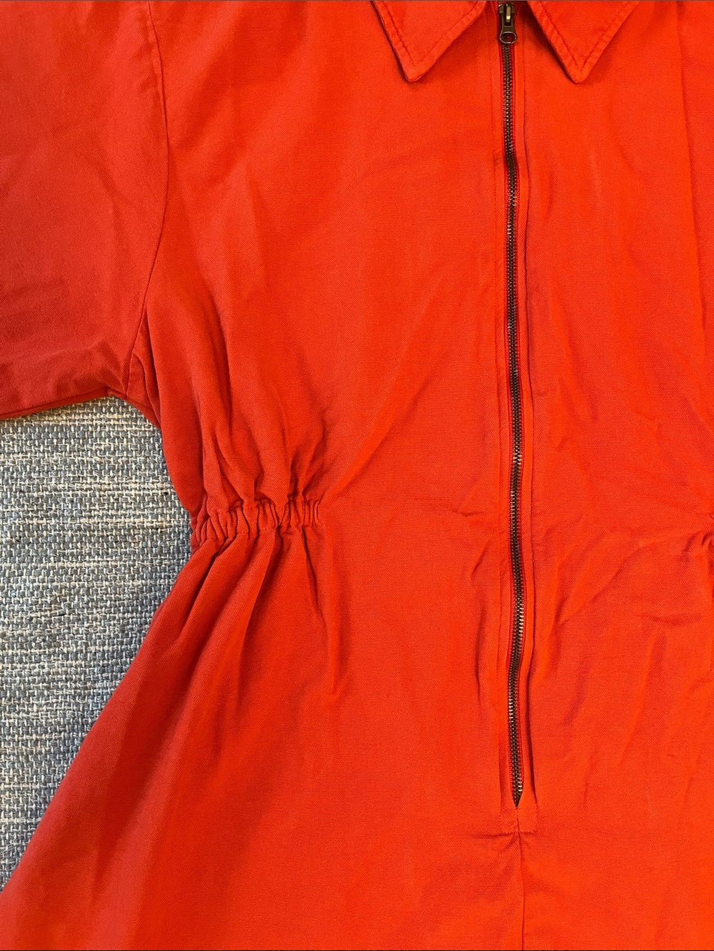 Noble Utility Dress Paprika Red Organic Cotton 1X - Picture 6 of 9